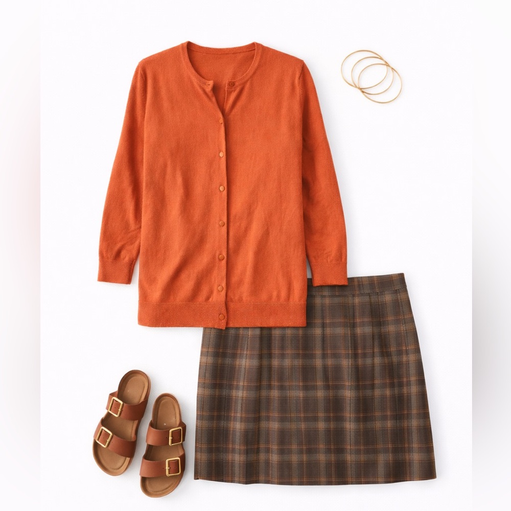 🍓3/$15 Cable And Gauge Cardigan  Orange